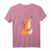 Fox Japanese Kirschblüte Blume Vintage Fuchs T-Shirt  Lustiges Retro Design für Fox- und Japan-Fans, Blumenliebhaber & Kitsune-Enthusiasten