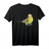Wellensittich Grün Aquarell Vogel T-Shirt  Buntes Vogelmotiv für Vogelliebhaber, Vogelzüchter & als Geschenk zum Geburtstag oder Weihnachten