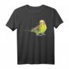 Wellensittich Grün Aquarell Vogel T-Shirt  Buntes Vogelmotiv für Vogelliebhaber, Vogelzüchter & als Geschenk zum Geburtstag oder Weihnachten