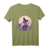 Schaurig süße Hexen Katzen Halloween T-Shirt - Lustiges Mode-Design für Halloween Partys und Katzenliebhaber