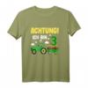 Kinder T-Shirt zum 3. Geburtstag mit Traktor Motiv - Achtung! Ich bin schon 3 Jahre & perfektes Geschenk für kleine Traktorfahrer
