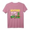 Kinder T-Shirt zum 3. Geburtstag mit Traktor Motiv - Achtung! Ich bin schon 3 Jahre & perfektes Geschenk für kleine Traktorfahrer