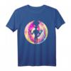 Weltraum UFO T-Shirt mit Außerirdischem Raumschiff - Buntes Alien Design für Geek und Nerds, klassisch geschnitten