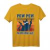 Pew Pew Madafakas Katze Pistole T-Shirt - Lustiges Crazy Cat Design für Katzenliebhaber, Freunde & Familie, perfekt als Geschenk zu Geburtstag, Weihnachten, Mutter- & Vatertag