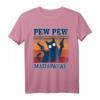 Pew Pew Madafakas Katze Pistole T-Shirt - Lustiges Crazy Cat Design für Katzenliebhaber, Freunde & Familie, perfekt als Geschenk zu Geburtstag, Weihnachten, Mutter- & Vatertag