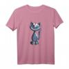 Lachende Katze Katzenmotiv T-Shirt - Lustiges Comic Design für Katzenliebhaber, Kinder, Damen & Herren, Geschenkidee für Katzenfans