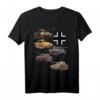 Deutsche Panzer WW2 T-Shirt mit V Panther, Jagdpanther, Tiger 1 & Tiger 2  Perfekt für Militaria- und Geschichtsenthusiasten