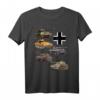 Deutsche Panzer WW2 T-Shirt mit V Panther, Jagdpanther, Tiger 1 & Tiger 2  Perfekt für Militaria- und Geschichtsenthusiasten