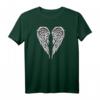 Damen V-Ausschnitt T-Shirt mit Engelsflügel-Design auf der Rückseite  Perfektes Geschenk für Familie & Freunde