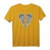 Damen V-Ausschnitt T-Shirt mit Engelsflügel-Design auf der Rückseite  Perfektes Geschenk für Familie & Freunde