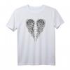 Damen V-Ausschnitt T-Shirt mit Engelsflügel-Design auf der Rückseite  Perfektes Geschenk für Familie & Freunde