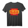 Vintage 'We Sell Kodak Film' Retro Fotografie T-Shirt mit klassischem Schnitt & doppelter Nähte