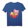 Kawaii Anime T-Shirt mit Axolotl und Ramen - Niedliches Japanisches Essen und Meerestiere Design für Anime- und Manga-Fans
