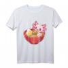 Kawaii Anime T-Shirt mit Axolotl und Ramen - Niedliches Japanisches Essen und Meerestiere Design für Anime- und Manga-Fans