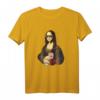 Lustiges Mona Lisa Gemälde mit Döner Kebab und Sonnenbrille T-Shirt  Perfektes Geschenk für Döner- und Lahmacun-Fans, humorvoll und originell