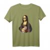 Lustiges Mona Lisa Gemälde mit Döner Kebab und Sonnenbrille T-Shirt  Perfektes Geschenk für Döner- und Lahmacun-Fans, humorvoll und originell