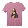 Lustiges Mona Lisa Gemälde mit Döner Kebab und Sonnenbrille T-Shirt  Perfektes Geschenk für Döner- und Lahmacun-Fans, humorvoll und originell