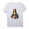 Lustiges Mona Lisa Gemälde mit Döner Kebab und Sonnenbrille T-Shirt  Perfektes Geschenk für Döner- und Lahmacun-Fans, humorvoll und originell