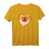 Zwergspitz Pomeranian Herz Hundeportrait T-Shirt  Perfektes Geschenk für Hundeliebhaber & Familien mit Pomeranian Hund