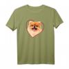 Zwergspitz Pomeranian Herz Hundeportrait T-Shirt  Perfektes Geschenk für Hundeliebhaber & Familien mit Pomeranian Hund