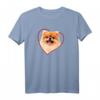 Zwergspitz Pomeranian Herz Hundeportrait T-Shirt  Perfektes Geschenk für Hundeliebhaber & Familien mit Pomeranian Hund