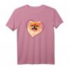 Zwergspitz Pomeranian Herz Hundeportrait T-Shirt  Perfektes Geschenk für Hundeliebhaber & Familien mit Pomeranian Hund