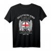England Design - England läuft in Venen T-Shirt für Fans und Supporter mit Flagge, perfekt für Fußball, Partys und Geschenke