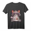 Waschbär mit Keks T-Shirt  Lustiges Tier-Design für Damen und Herren, perfekte Geschenkidee für Keks- und Waschbärenliebhaber