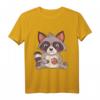 Waschbär mit Keks T-Shirt  Lustiges Tier-Design für Damen und Herren, perfekte Geschenkidee für Keks- und Waschbärenliebhaber
