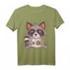 Waschbär mit Keks T-Shirt  Lustiges Tier-Design für Damen und Herren, perfekte Geschenkidee für Keks- und Waschbärenliebhaber