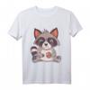 Waschbär mit Keks T-Shirt  Lustiges Tier-Design für Damen und Herren, perfekte Geschenkidee für Keks- und Waschbärenliebhaber