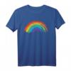 Vintage Retro Regenbogen T-Shirt  Buntes Used-Design im 80er/90er Stil, Perfekt als Geschenk für Freunde & Familie