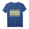 HapBunny - Cool Kids play Chess T-Shirt mit Schachfiguren, ideales Geschenk für Schachfans und Hobby-Spieler