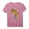 Bold Africa Pattern Fabric Print mit Afrikakarte - Kulturelles T-Shirt für Stolz auf afrikanische Herkunft, Black Pride & Black History Month