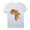 Bold Africa Pattern Fabric Print mit Afrikakarte - Kulturelles T-Shirt für Stolz auf afrikanische Herkunft, Black Pride & Black History Month