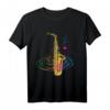 Musik Noten Jazz Saxophon T-Shirt  Perfektes Geschenk für Saxophonisten, Musiker & Jazzliebhaber zu Weihnachten & Geburtstag