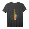 Musik Noten Jazz Saxophon T-Shirt  Perfektes Geschenk für Saxophonisten, Musiker & Jazzliebhaber zu Weihnachten & Geburtstag