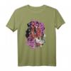 Demon Slayer Anime Samurai Kämpfer T-Shirt  Stilvolles Streetwear-Design mit Kirschblüten, Kalligraphie & Kantana für Anime- und Tattoo-Liebhaber