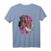 Demon Slayer Anime Samurai Kämpfer T-Shirt  Stilvolles Streetwear-Design mit Kirschblüten, Kalligraphie & Kantana für Anime- und Tattoo-Liebhaber