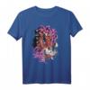 Demon Slayer Anime Samurai Kämpfer T-Shirt  Stilvolles Streetwear-Design mit Kirschblüten, Kalligraphie & Kantana für Anime- und Tattoo-Liebhaber