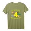 Kinder Zoo T-Shirt zum 4. Geburtstag für Jungen und Mädchen - Tiermotive Geschenk für Kindergarten, Party & besondere Anlässe