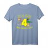 Kinder Zoo T-Shirt zum 4. Geburtstag für Jungen und Mädchen - Tiermotive Geschenk für Kindergarten, Party & besondere Anlässe