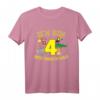Kinder Zoo T-Shirt zum 4. Geburtstag für Jungen und Mädchen - Tiermotive Geschenk für Kindergarten, Party & besondere Anlässe