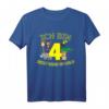 Kinder Zoo T-Shirt zum 4. Geburtstag für Jungen und Mädchen - Tiermotive Geschenk für Kindergarten, Party & besondere Anlässe