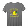 Kinder Zoo T-Shirt zum 4. Geburtstag für Jungen und Mädchen - Tiermotive Geschenk für Kindergarten, Party & besondere Anlässe