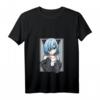 Kawaii Anime Neko Katze Mädchen T-Shirt mit V-Ausschnitt - Pastel Otaku Design, perfekt als Geschenk für Anime- und Manga-Fans