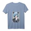 Kawaii Anime Neko Katze Mädchen T-Shirt mit V-Ausschnitt - Pastel Otaku Design, perfekt als Geschenk für Anime- und Manga-Fans