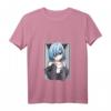Kawaii Anime Neko Katze Mädchen T-Shirt mit V-Ausschnitt - Pastel Otaku Design, perfekt als Geschenk für Anime- und Manga-Fans