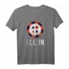 Lustiges Poker T-Shirt im Poker-Chip-Design  Perfekt für Spieleabende, Turniere und als Geschenk für Pokerfans