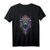 Spirituelles Krafttier Bison T-Shirt mit Indianer Federschmuck - Esoterisches Design für Meditation, Yoga & Schamanismus